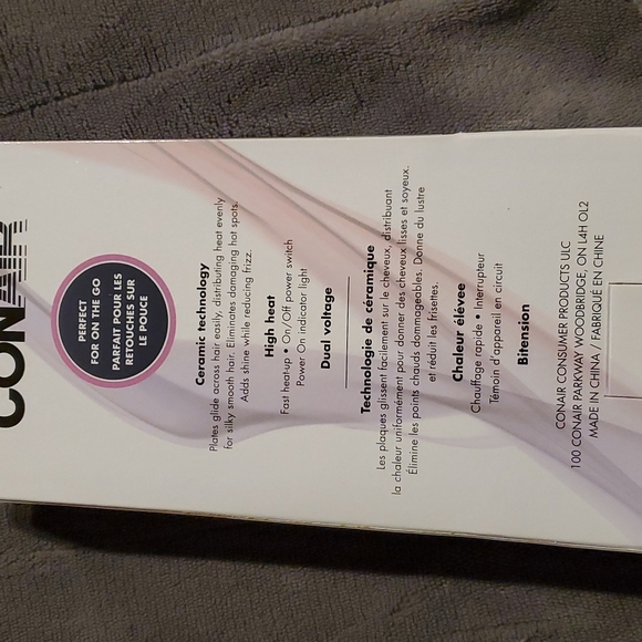 NIB. Conair mini straightener. - Picture 2 of 2